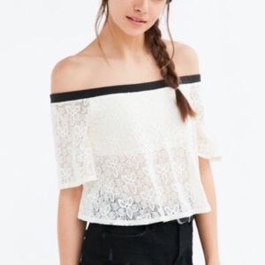 Kimchi Blue Lace Off Shoulder Top